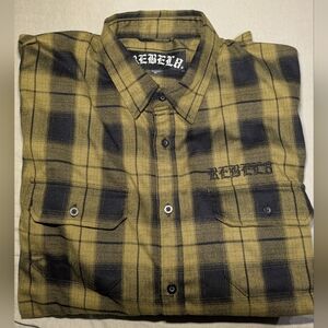 Men's Yellow Plaid Shirt